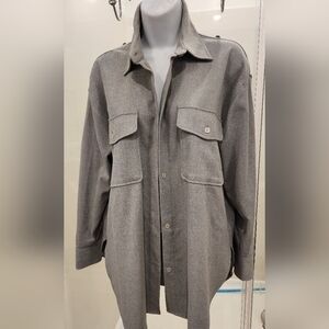 NEW H&M small Grey shacket or thick button-up